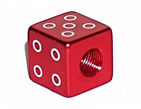 Ковпачок для камер X17, алюм. (кубик), червоний