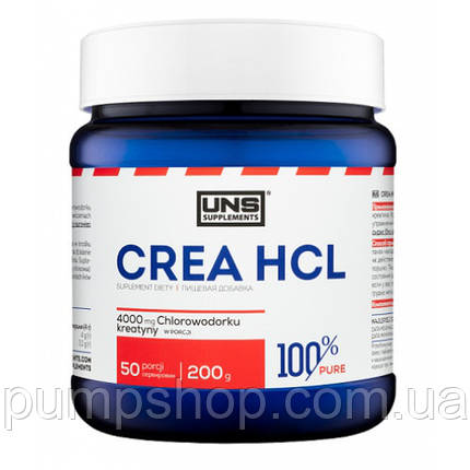 Креатин гідрохлорид UNS 100% Pure CREA HCL 200 г, фото 2