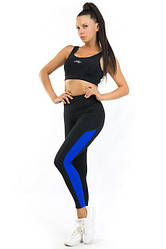 Комплект топ і лосини для фітнесу (42-44; 44-46; 46-48; 50-52) (синій) жіночий одяг для йоги та фітнесу