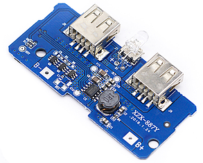 Стабілізатор підвищуючий два USB DC-DC 3.2-4.2 В на 5 В 2 А, фото 3
