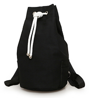 Рюкзак-мешок черный мешковина на шнуровке