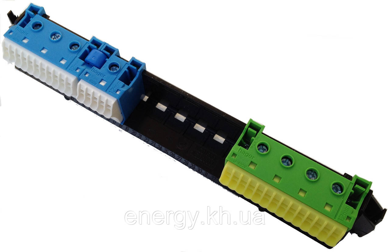 VZ462 Hager – Тримач з клемами (16xN+14xPE / 4xN+4xPE), фото 1