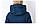 Пуховик жіночий зимовий РОЗМІР+ довгий із капюшоном на блискавці темно-синій Miagofce, фото 4