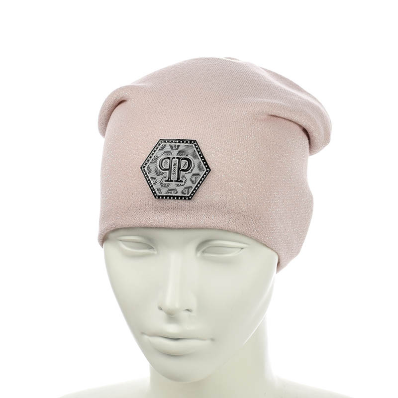 Трикотажна шапка с люрексом "PP", фото 1