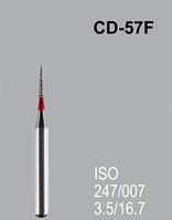 Бор алмазный MANI, 1 шт CD-57F (ISO 247/007) красные