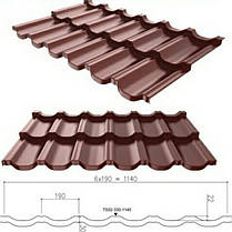 Модульна черепиця RUUKKI Finerra, purex RR 750, 0,52 мм. Finmetal, фото 3