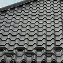 Металочерепиця — Ruukki Armorium ⁇ RR 23 ⁇ темно-сірий ⁇ Pural Matt BT ⁇ , фото 4