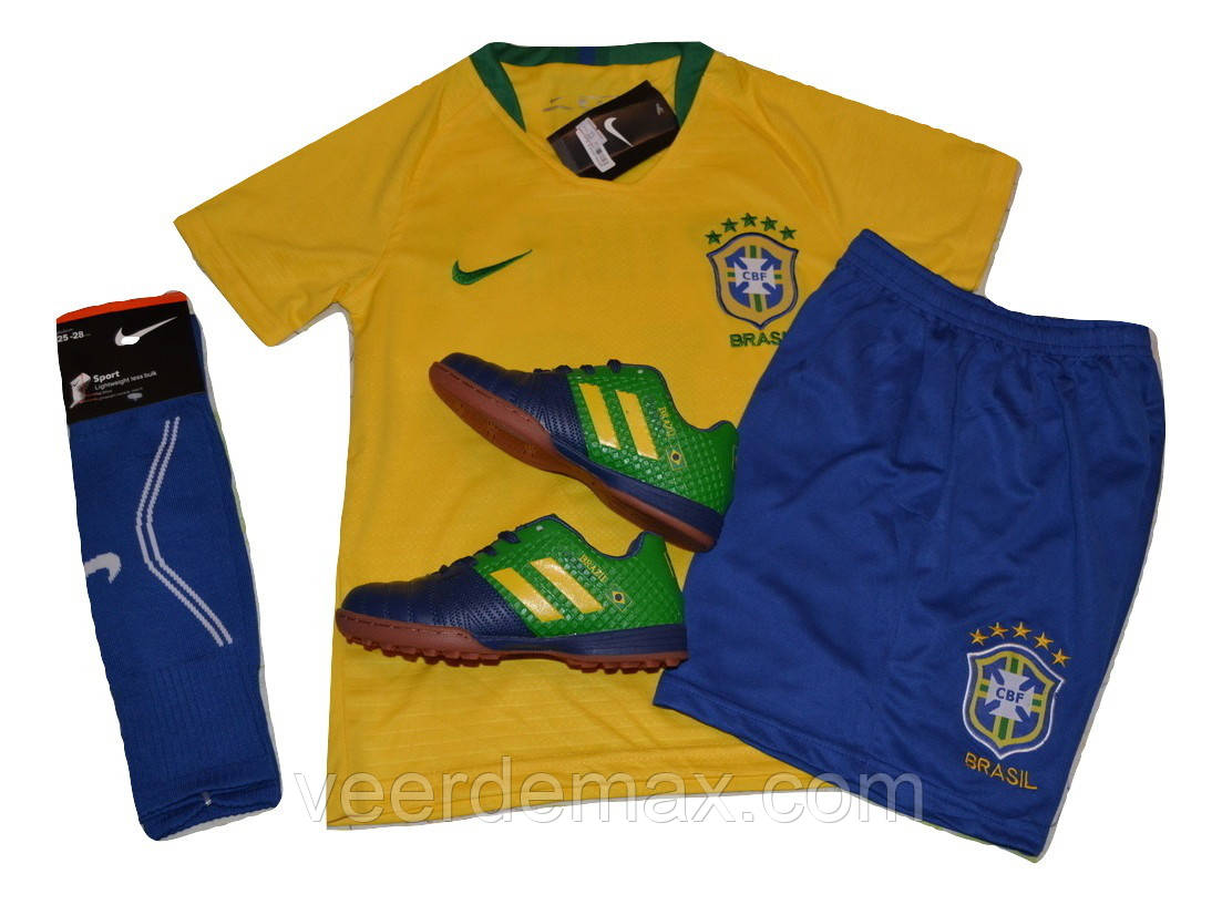 Футбола форма збірної Бразилії 2018 Neymar (Неймар) дитячої + гетри