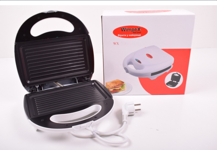 Тостер гриль Wimpex 750 Вт, бутербродниця, сендвічниця, тостер