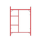 Строительные леса, комплектация к лесам: Рама с лестницей д.42мм.