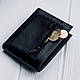 Портмоне гаманець чоловічий шкіряний із затискачем Kafa на магніті, чорний (555-10m) - фото 9 - id-p768936450