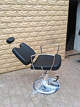 Крісло перукарське для barbershop Кастілья Чорне (Frizel TM), фото 3