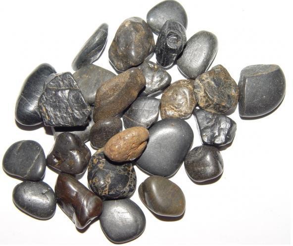 Галька мармурова, 0.5х0.8 см,чорна, фото 1