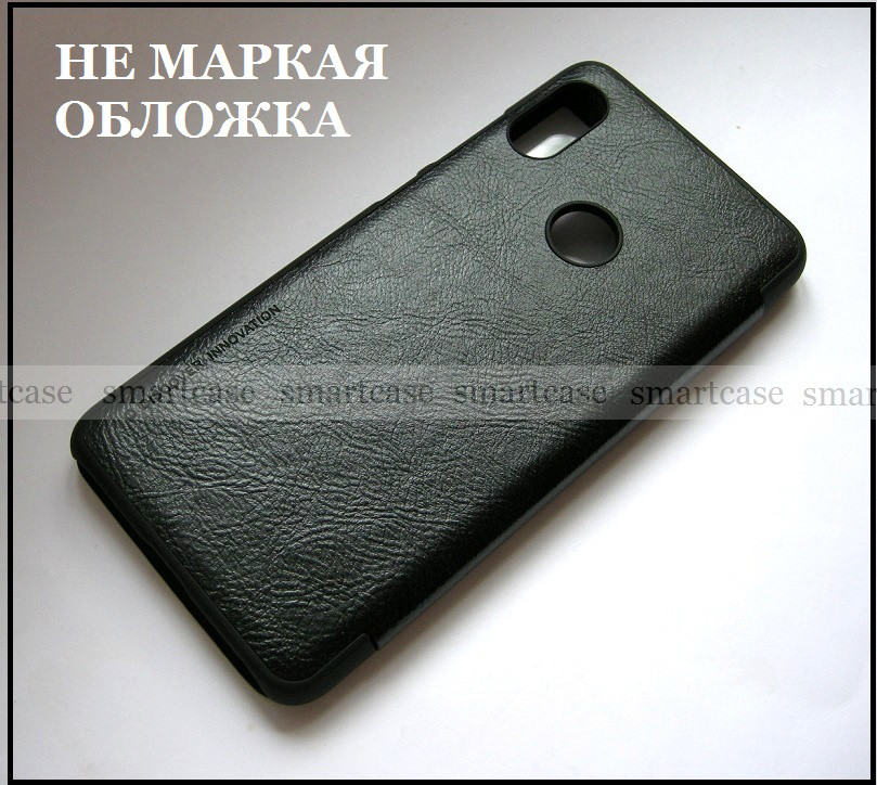 Умный черный чехол книжка с окном для Xiaomi Redmi Note 5, Nillkin Qin black - фото 2 - id-p768408811