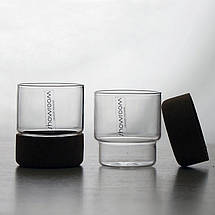 Набір склянки для чаю 200 мл SHOWROOM на підставці 2 шт (SR30011K2), фото 3