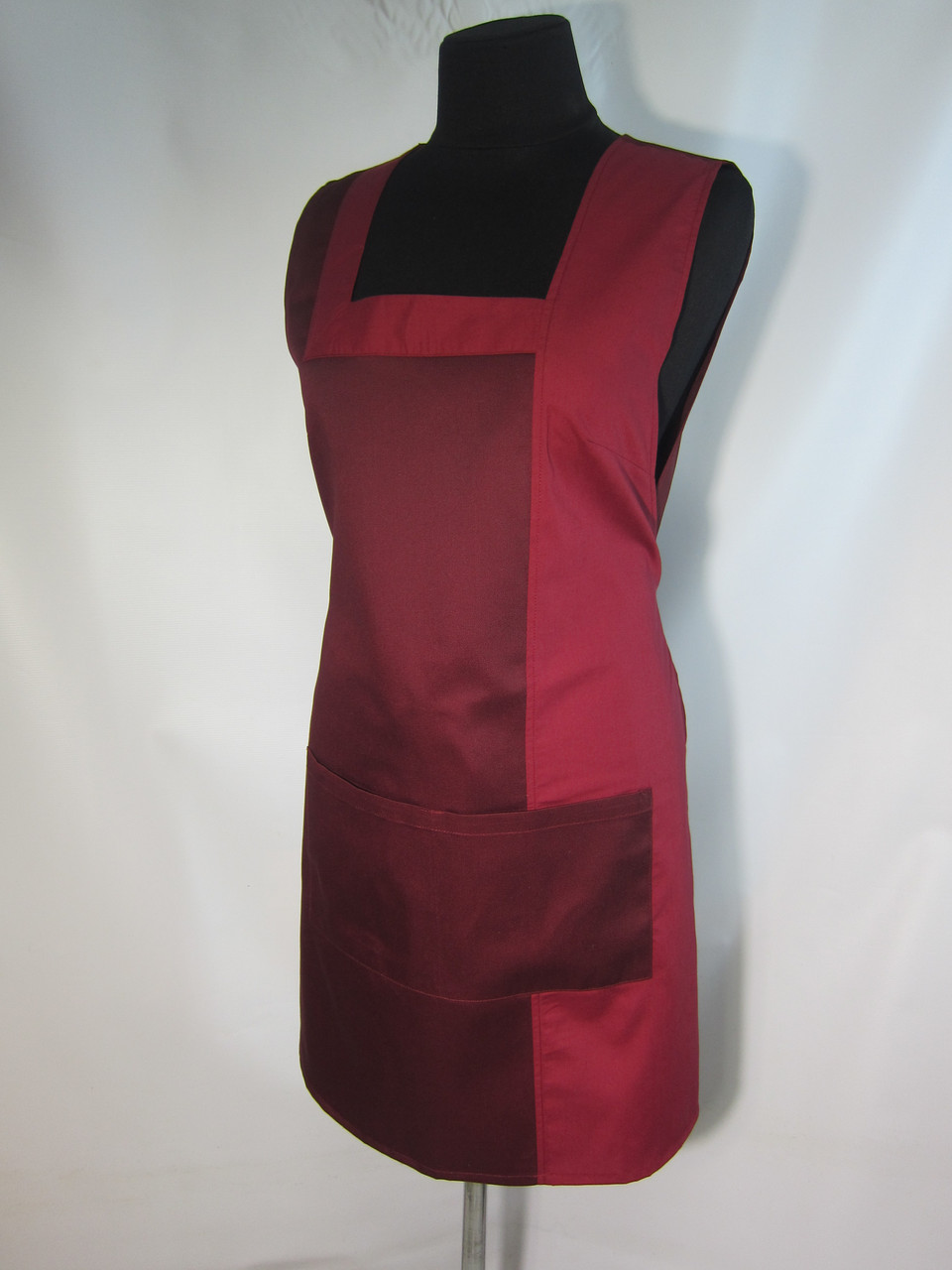 Фартух перекидний "Каре плюс" бордовий Atteks — 00419