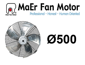 Осьовий вентилятор 4E-500-S-102L/60, YDWF102L60P4-570N-500, MaEr Fan Motor