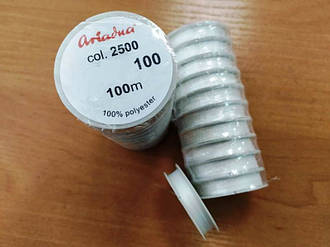 Нитка для вишивання бісером Бисерок №2500 100 м. (біла)