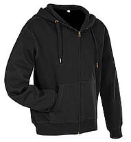 Чоловіча кофта з капюшоном на блискавці чорна, кенгуру Stedman — BLOСТ5610, фото 3