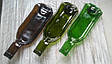 Эко-тарілка із сплюснутої винної пляшки  Classic зелена, оливкова, прозора, фото 7