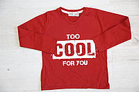 Реглан для мальчика "cool" красный, размер 104/110