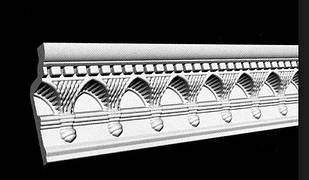 Стельовий плінтус 2 м GP-57 80х40х2000 mm для натяжних стель