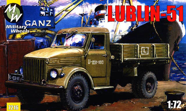 Збірна модель польської вантажівки LUBLIN - 51. 1/72 MILITARY WHEELS 7216, фото 1