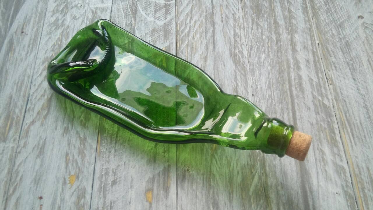Еко-тарілка зі сплющеної пивної пляшки Beer bottleneck для подавання нарізки