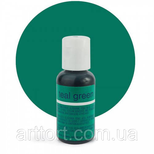 Гелевий барвник Chefmaster teal green / морська хвиля, 20 г (США)