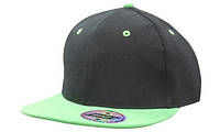 Кепка бейсболка Snapback черно-салатовая Headwear proffesional - Black Green 4136