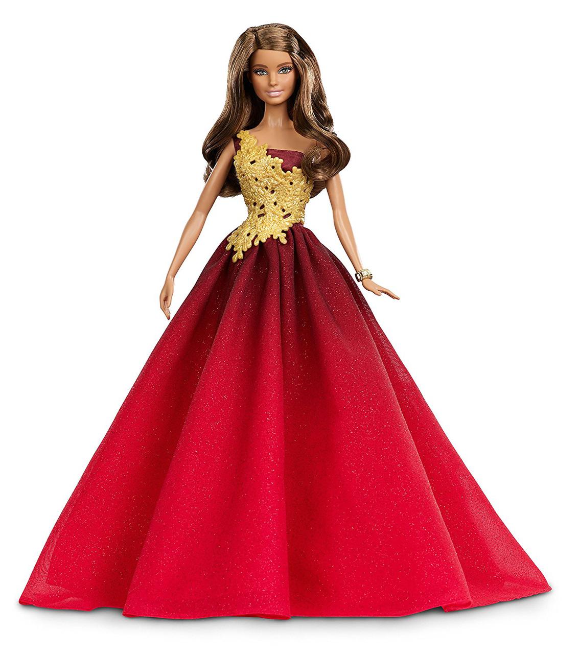 Кукла Барби Новогодняя "Шатенка" / 2016 Barbie Holiday Doll - фото 2 - id-p405767427