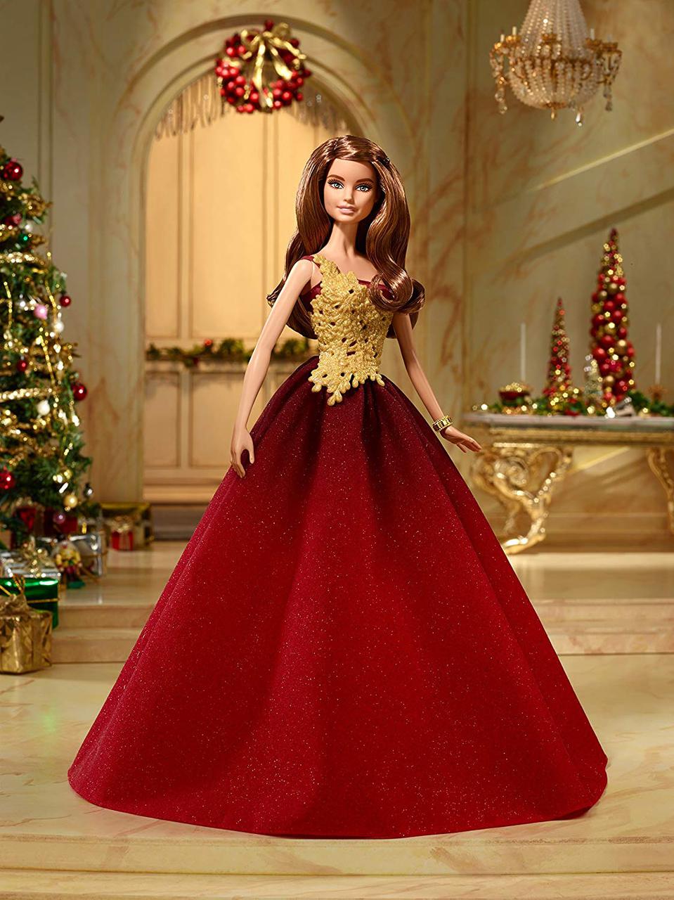 Кукла Барби Новогодняя "Шатенка" / 2016 Barbie Holiday Doll - фото 1 - id-p405767427