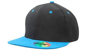 Кепка бейсболка Snapback чорно-біла Headwear proffesional - Black Cyan 4136