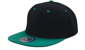 Кепка бейсболка Snapback чорно-зелена Headwear proffesional - Black Emerald 4106