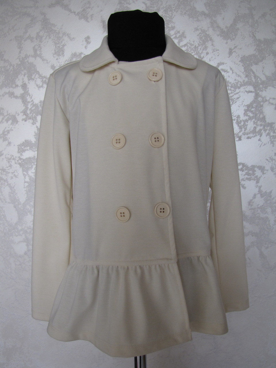 Білий піджак для дівчаток 128,140,152 зростання, фото 1