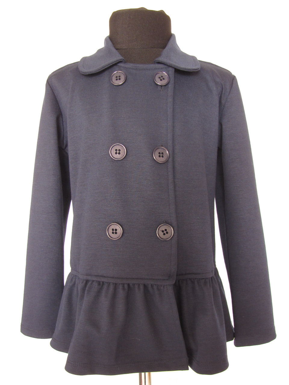 Синій піджак для дівчаток 128,140,152,164 зріст трикотажний, фото 1