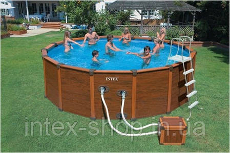Басейн каркасний Intex 54972 (478 х 124 див.) + пісочна помпа., фото 2