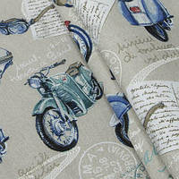 Декоративная ткань, мотоциклы