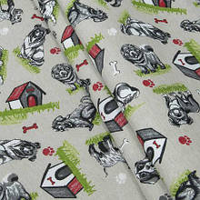 Декоративна тканина, собачки