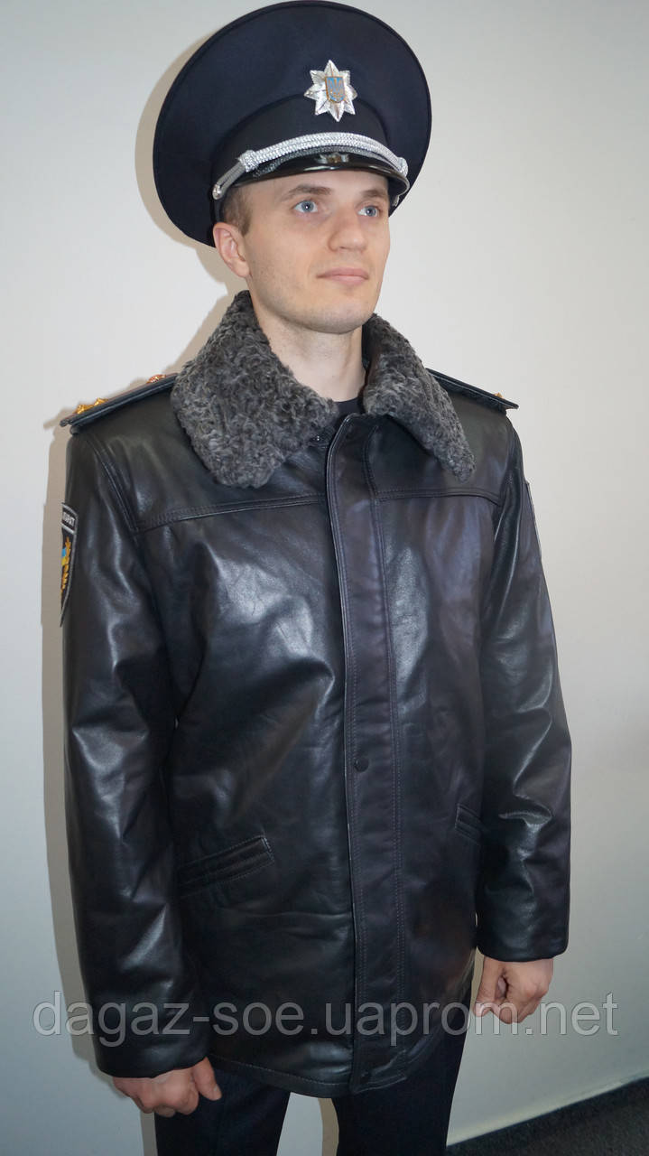 Куртка шкіряна формена МВС, МВД, УДСО, ДАЇ, МНС, МО - фото 1 - id-p381807875