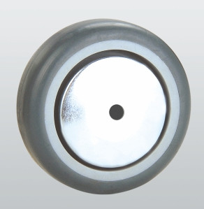Колесо апаратне з поліаміду, з гумовим контактним шаром і підшипником ковзання 31-075х25-P