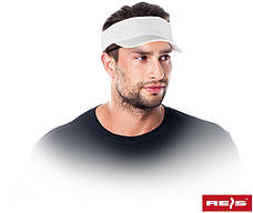 Козирок кепка REIS Польща біла (головні убори робочі) CZROOF W