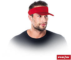 Козирок кепка REIS Польща червона (головні убори робочі) CZROOF C