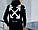 Спортивний чорний костюм на блискавці Off White з капюшоном, фото 6