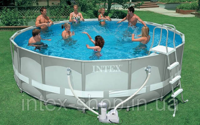 Каркасні басейни Intex 28326 (54470) (488х122 см.) повна комплектація+хлорогагенератор. Гарантія!, фото 1