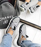 Жіночі стильні кросівки текстиль із натуральною шкірою 35,37 розм, фото 4