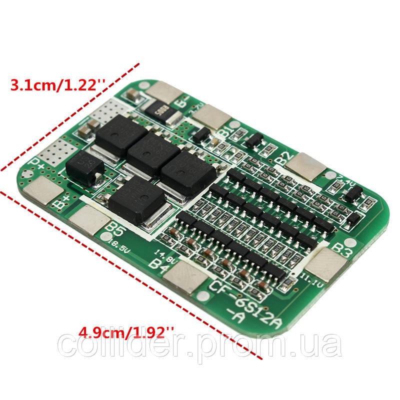 BMS 6S 15A 25.5В Контроллер заряда разряда Li-ion батарей, балансировка - фото 9 - id-p769071678