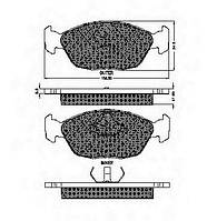 Тормозные колодки (передние, VAG 325 698 151, вентилируемые) Audi(Ауди) 100/200 C(С/Ц)3 1982-1991(82-91)