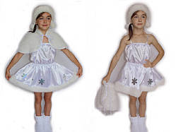 Дитячий новорічний костюм для дівчинки Зима