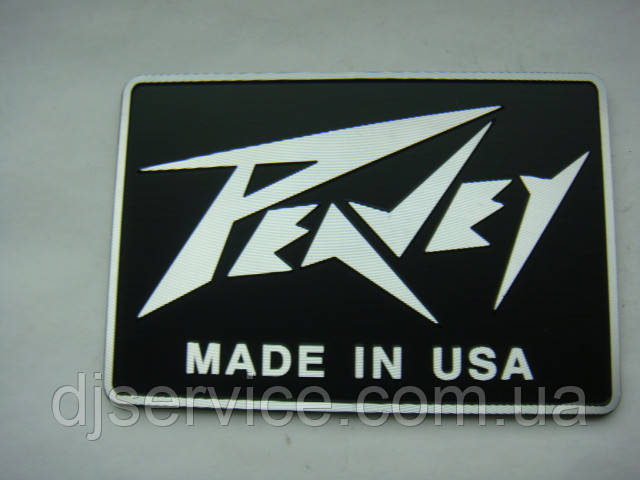 Значок, наклейка, логотип 75x50mm (metall) на сітку колонки Peavey